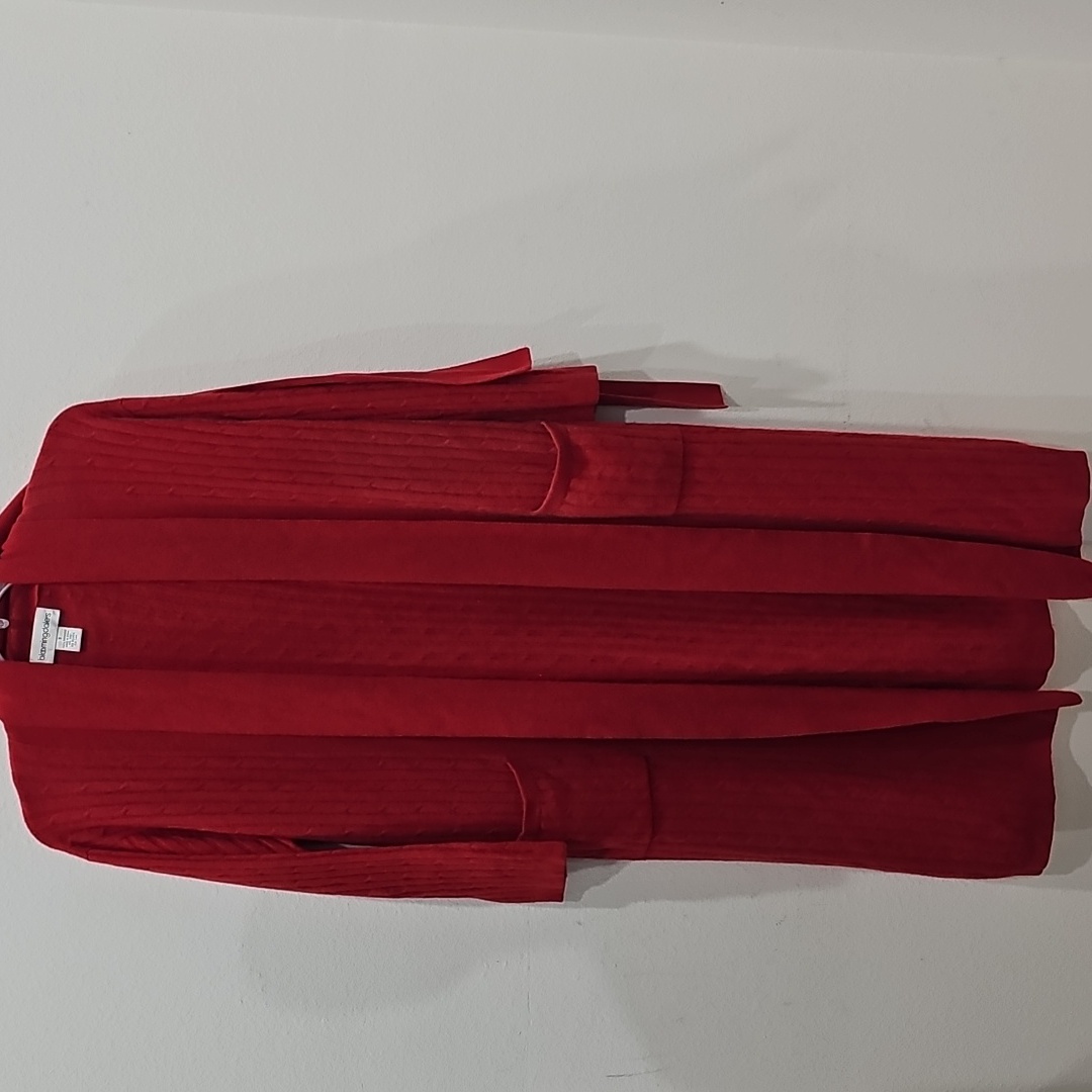 Bloomingdales Cashmere Open Front Cardigan Sweater Red Size S